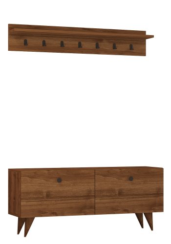 FUNZI LIVING Rupa entrést, m. hattehylde og skab - valndfarvet melamin