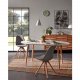 KAVE HOME oval Oakland spisebord, m. udtrk - hvid MDF og natur bgetr (140(220)x90) 