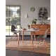 KAVE HOME oval Oakland spisebord, m. udtrk - hvid MDF og natur bgetr (140(220)x90) 