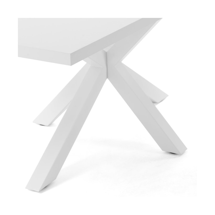 KAVE HOME rektangulrt Arya spisebord - hvid melamin og stl (180x100)