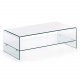 KAVE HOME Burano sofabord, m. hylde - klar glas (110x55)
