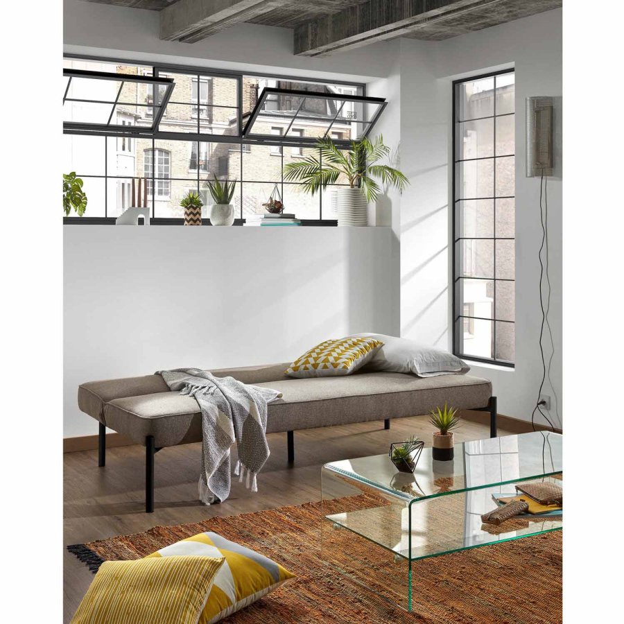 KAVE HOME Burano sofabord, m. hylde - klar glas (110x55)