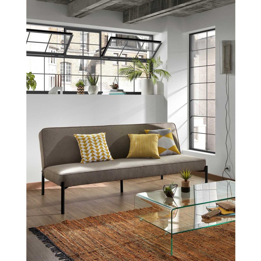 KAVE HOME Burano sofabord, m. hylde - klar glas (110x55)