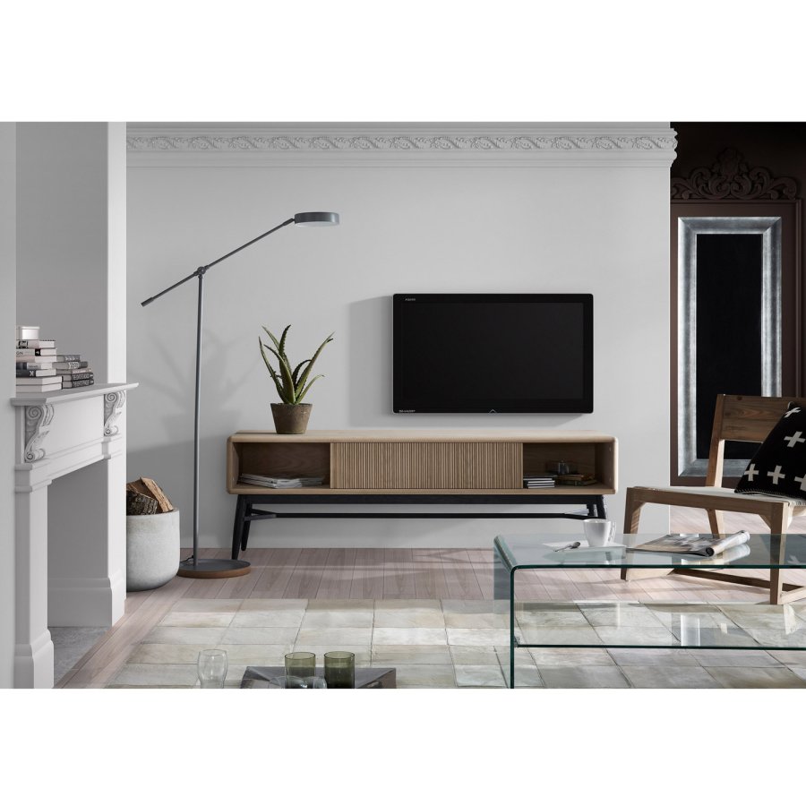 KAVE HOME Burano sofabord, m. hylde - klar glas (110x55)