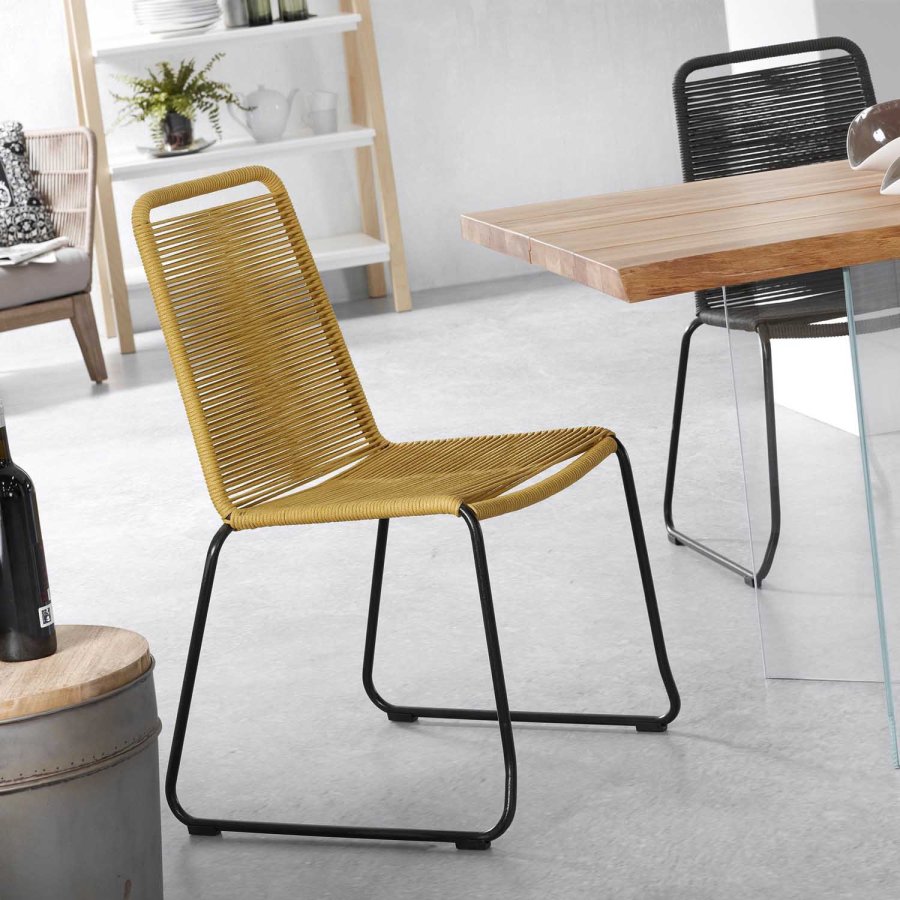 KAVE HOME Levik spisebord - klar glas og natur egetr (220x100)