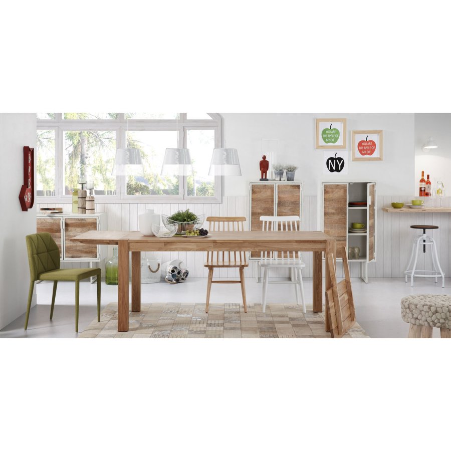 KAVE HOME Indra spisebord, m. udtrk - natur egetr (120(200)x75)