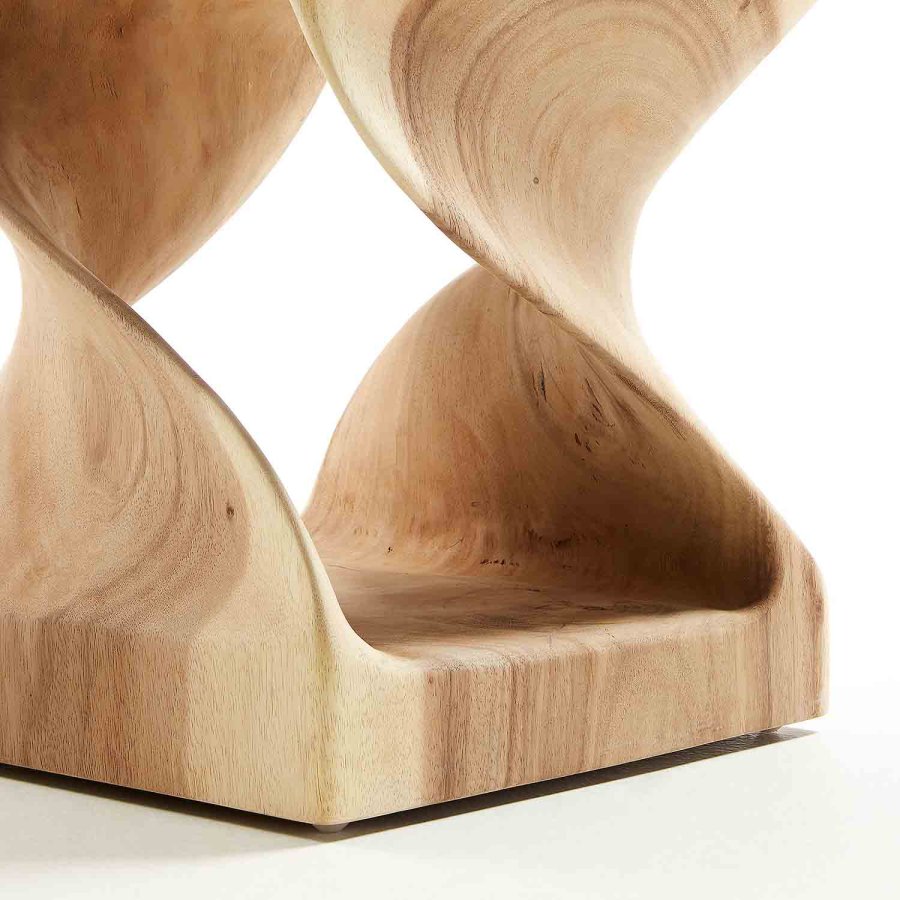 KAVE HOME kvadratisk Hakon sidebord - natur mungurtr (30x30)