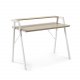 KAVE HOME rektangulr Aarhus skrivebord m. hylde - natur melamin og hvid stl (114,5x60)