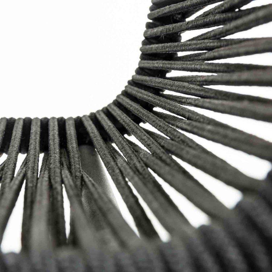 KAVE HOME Glenville spisebordsstol - sort reb og stl 