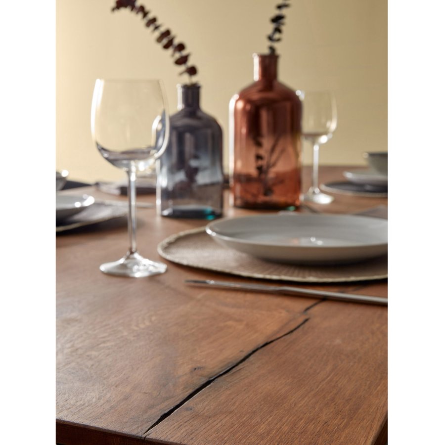 KAVE HOME Amethyst spisebord - natur egetr og sort stl (160x90) 