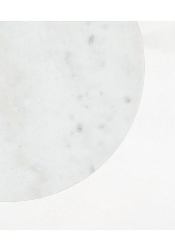 KAVE HOME rund Sheffield sidebord - hvid marmor og guld metal (43)