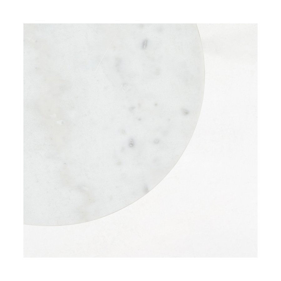 KAVE HOME rund Sheffield sidebord - hvid marmor og guld metal (43)