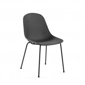 KAVE HOME Quinby spisebordsstol - grafit gr plast og metal