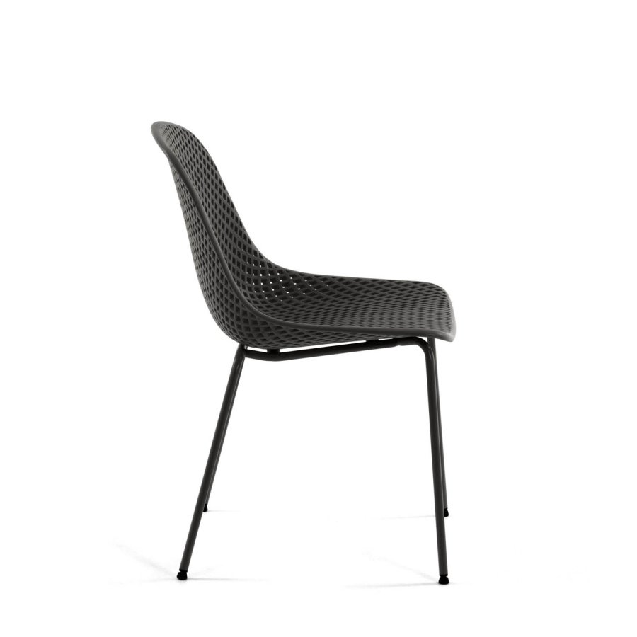 KAVE HOME Quinby spisebordsstol - grafit gr plast og metal