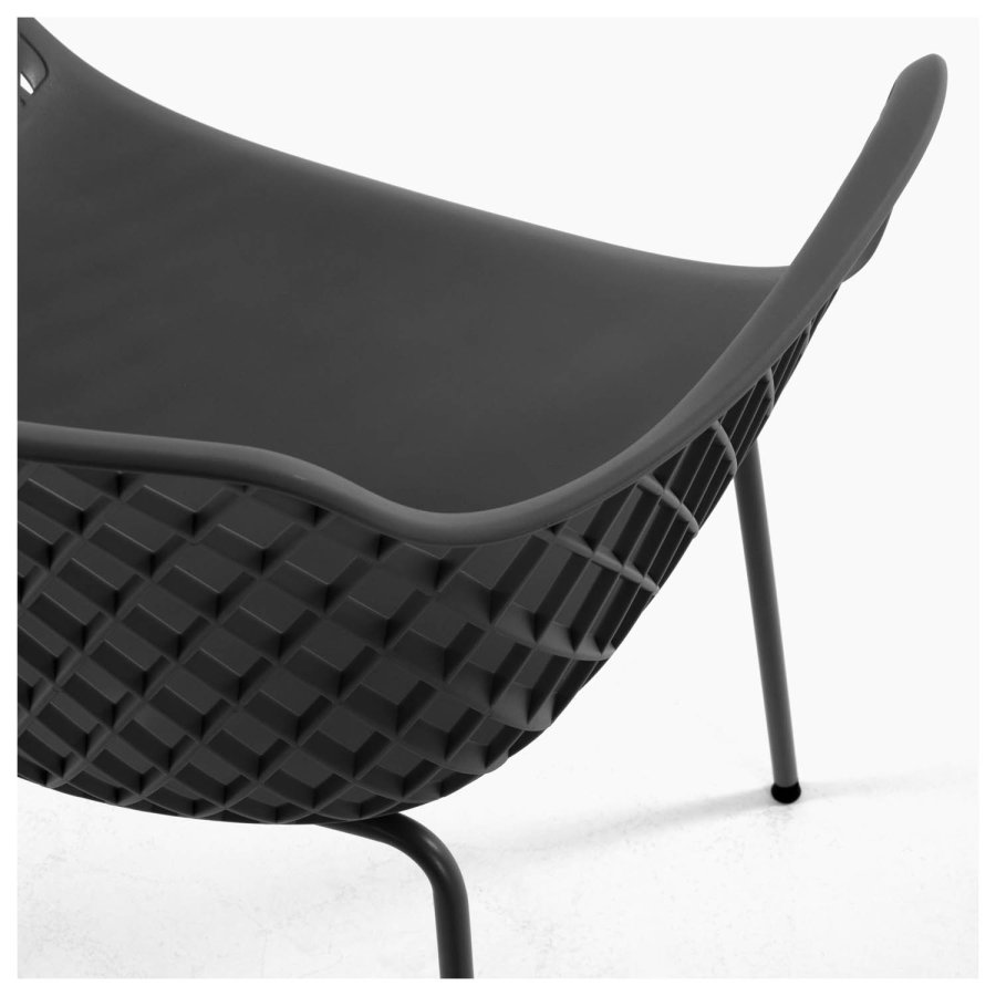 KAVE HOME Quinn spisebordsstol m. armln - grafit gr plast og metal