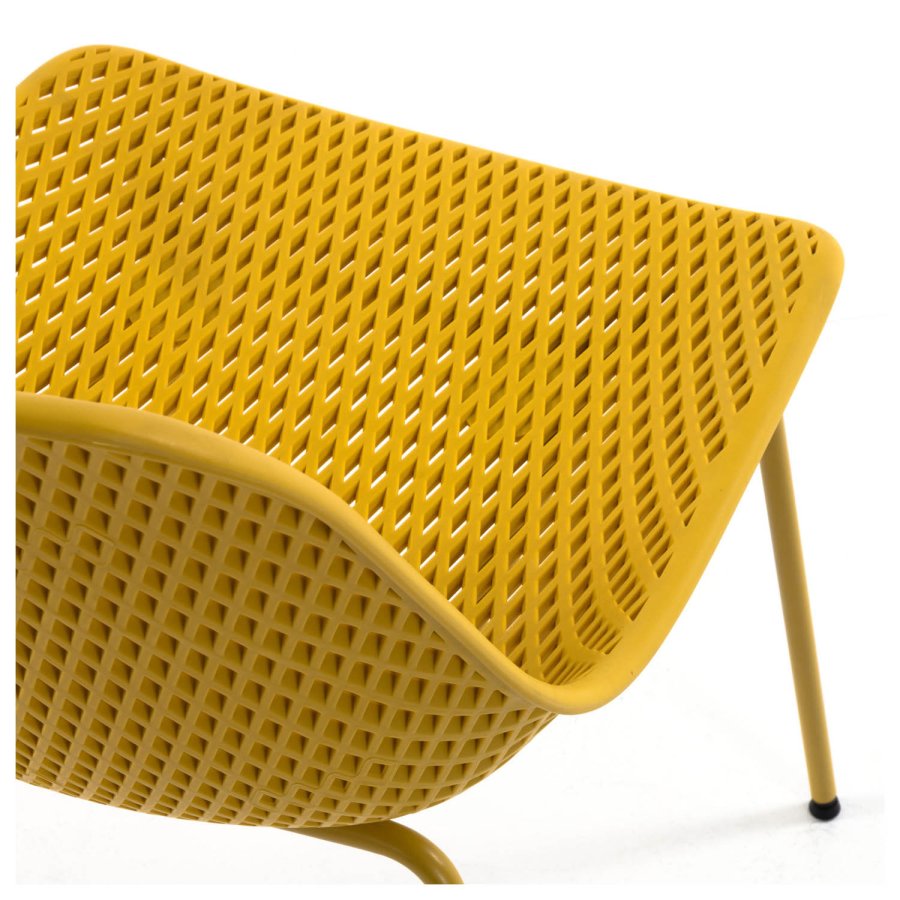 KAVE HOME Quinby spisebordsstol - gul plast og metal