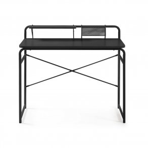 KAVE HOME rektangulr Foreman skrivebord - sort melamin og metal (98x48)