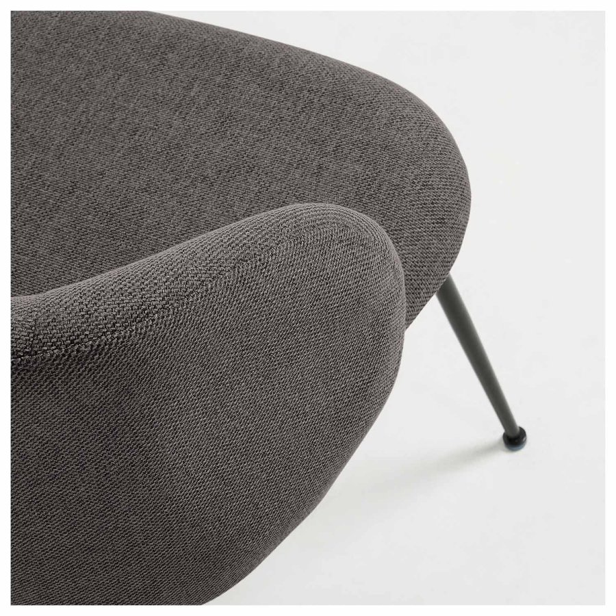 KAVE HOME Minna spisebordsstol - mrkegr stof og metal