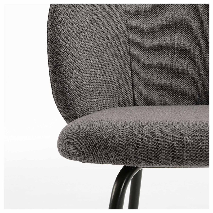 KAVE HOME Minna spisebordsstol - mrkegr stof og metal