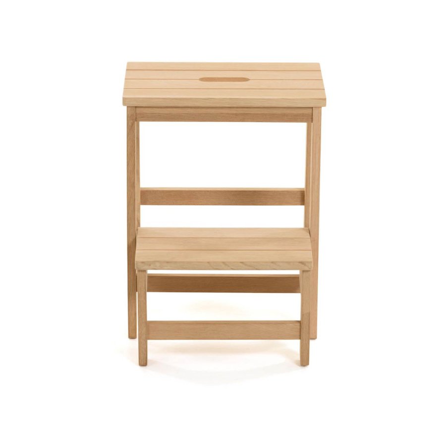 KAVE HOME rektangulr Nell fodskammel m. trin - natur birketr