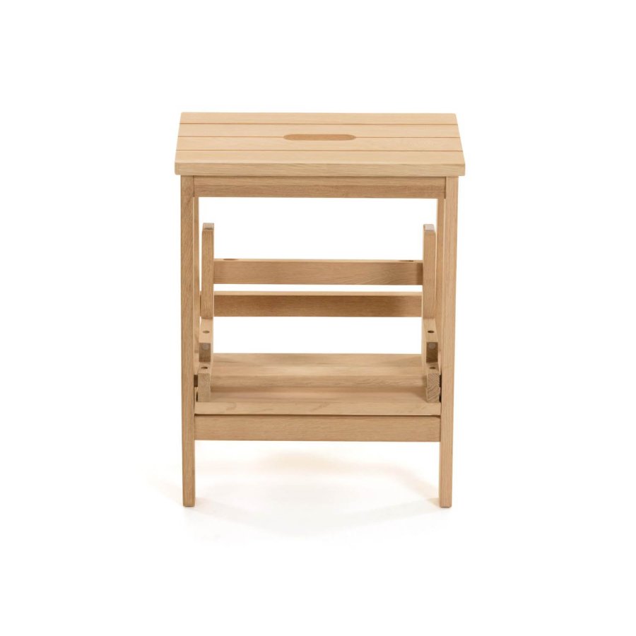 KAVE HOME rektangulr Nell fodskammel m. trin - natur birketr