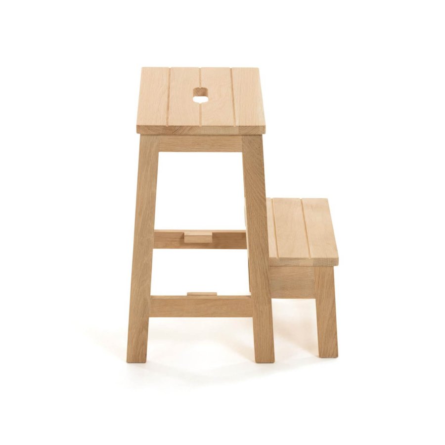 KAVE HOME rektangulr Nell fodskammel m. trin - natur birketr