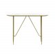 KAVE HOME oval Elisenda konsolbord - hvid glas og guld stl (110x35)