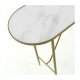 KAVE HOME oval Elisenda konsolbord - hvid glas og guld stl (110x35)