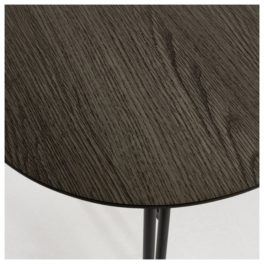 KAVE HOME rektangulrt Norfort spisebord m. udtrk - sort tr og metal (170(320)x100) 