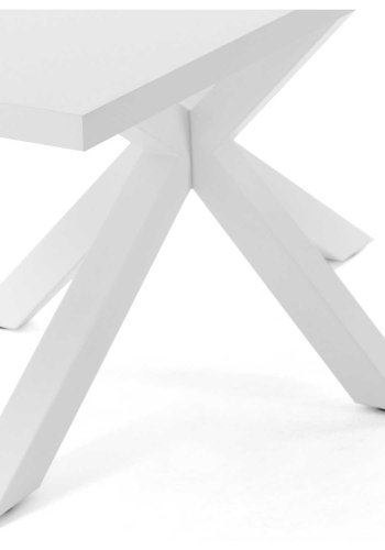 KAVE HOME rektangulr Arya spisebord - hvid melamin og stl (160x100)