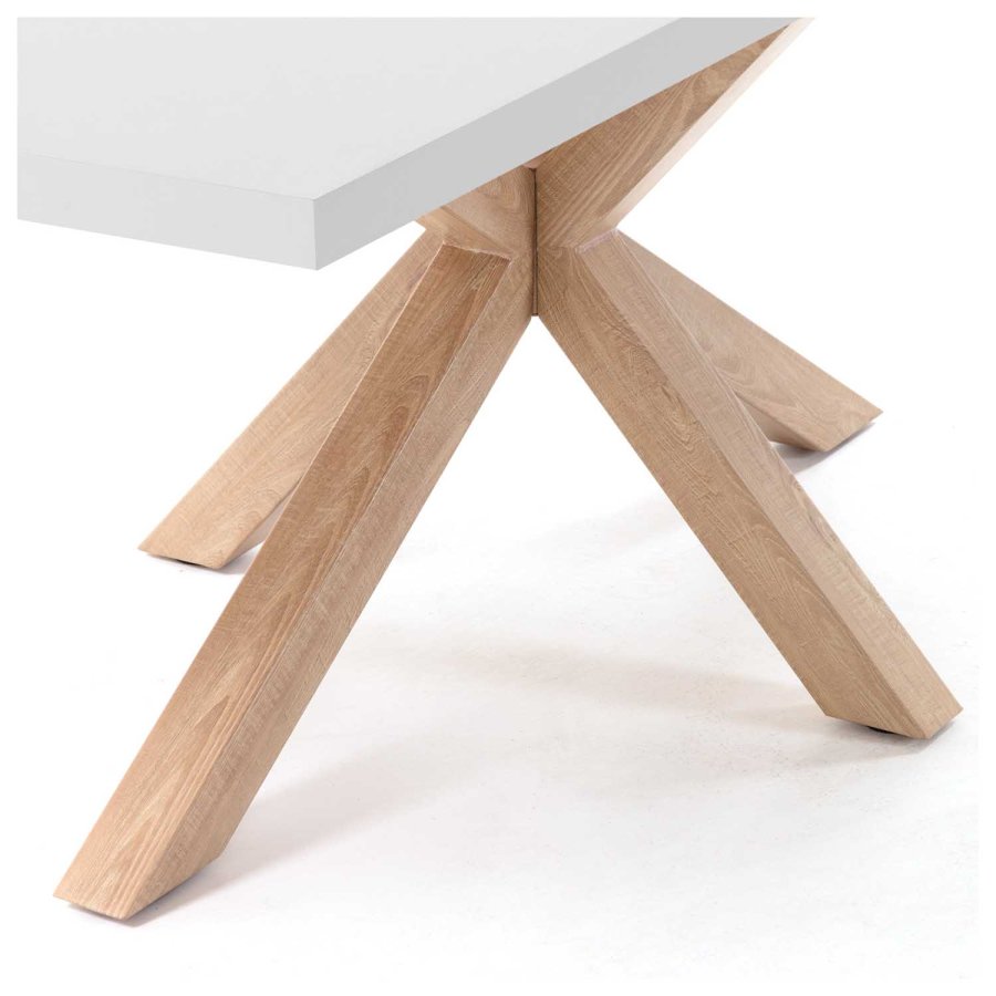 KAVE HOME rektangulr Arya spisebord - hvid melamin natur stl (160x100)