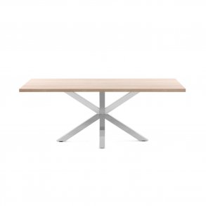 KAVE HOME rektangulr Arya spisebord - natur melamin og slv stl (160x100) 