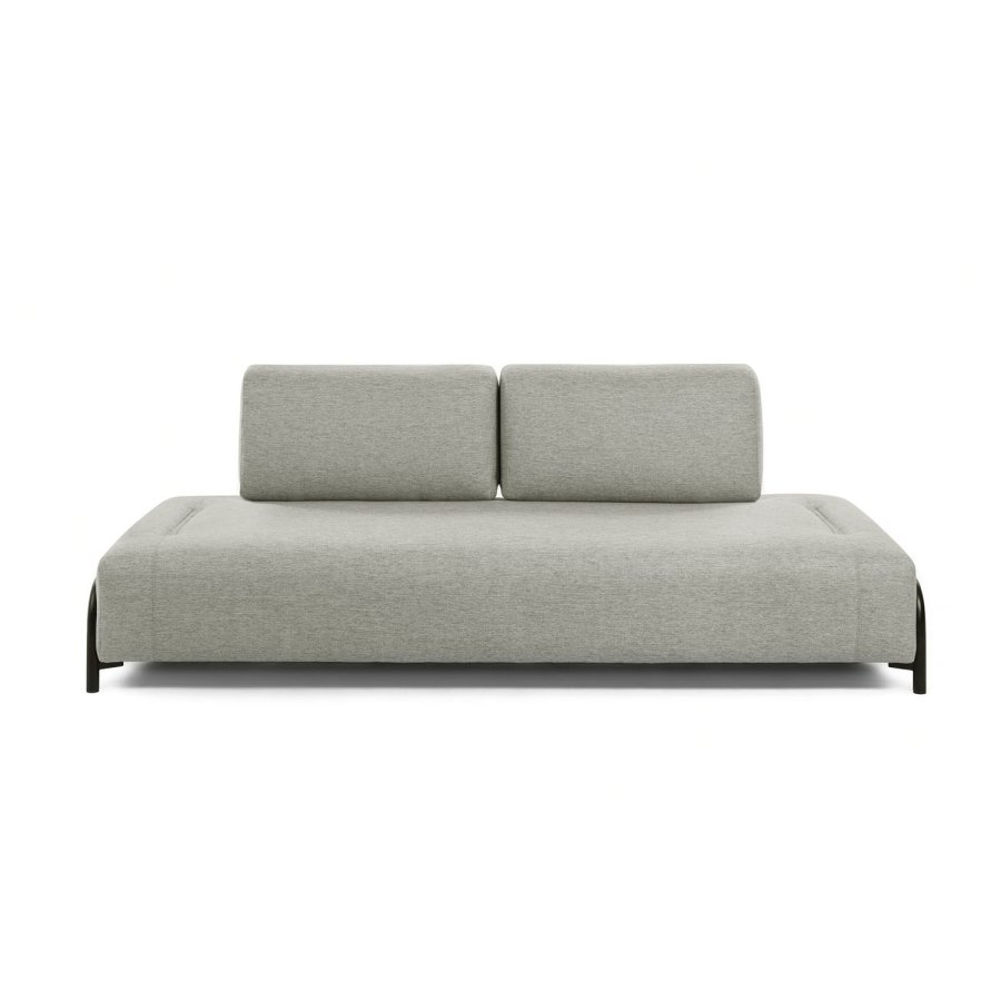 KAVE HOME Compo 3 pers. sofa - beige stof og metal 