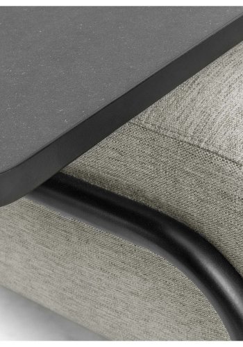 KAVE HOME Compo 3 pers. sofa m. stor bakke - beige stof og metal 