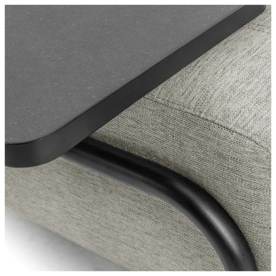 KAVE HOME Compo 3 pers. sofa m. stor bakke - beige stof og metal 