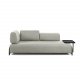 KAVE HOME Compo 3 pers. sofa m. stor bakke - beige stof og metal 