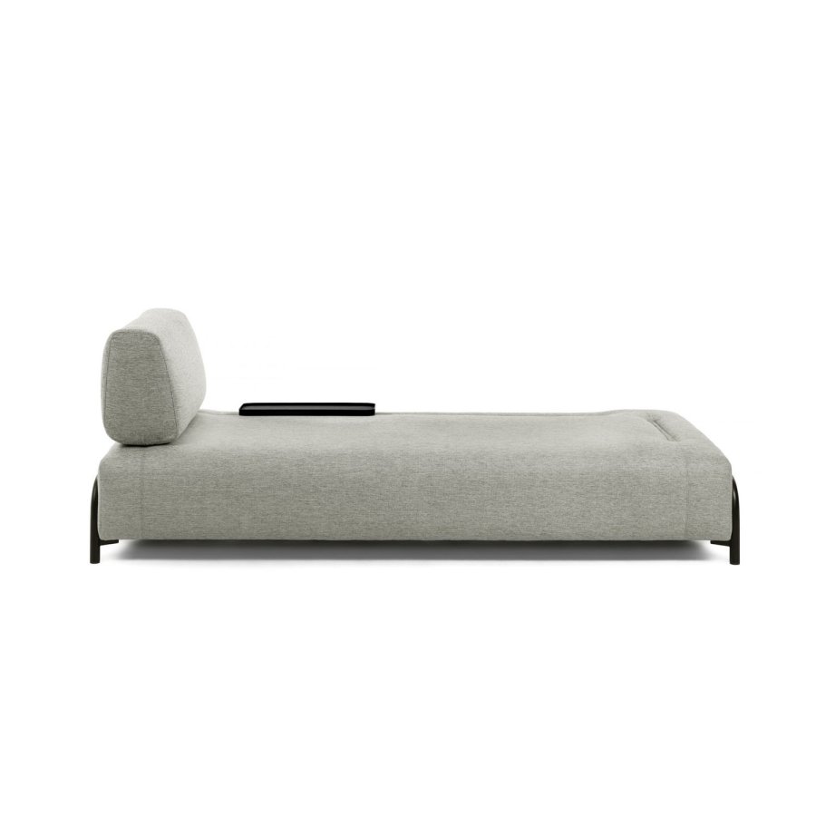 KAVE HOME Compo 3 pers. sofa m. lille bakke - beige stof og metal