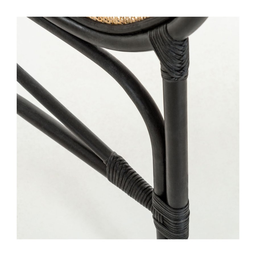 KAVE HOME rektangulr Black Lalita hovedgavl - natur og sort naturfiber (120x170)