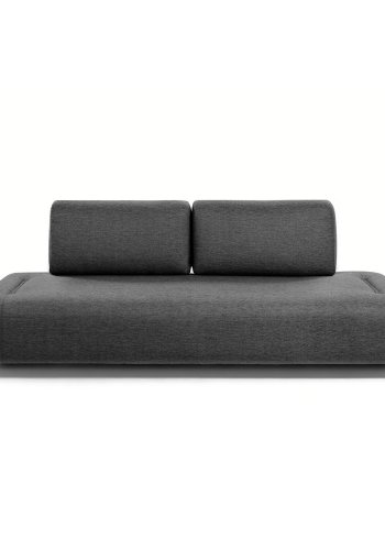 KAVE HOME Compo 3 pers. sofa - mrkegr stof og metal
