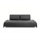 KAVE HOME Compo 3 pers. sofa - mrkegr stof og metal