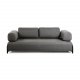 KAVE HOME Compo 3 pers. sofa - mrkegr stof og metal