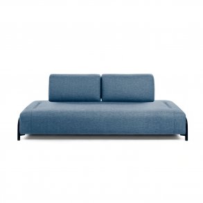 KAVE HOME Compo 3 pers. sofa - bl stof og metal 
