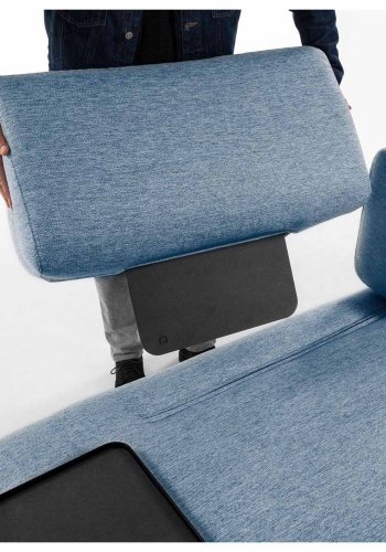 KAVE HOME Compo 3 pers. sofa - bl stof og metal 