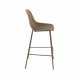 KAVE HOME Quinby barstol m. rygln og fodsttte - beige plast og metal