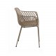 KAVE HOME Quinn spisebordsstol m. armln - beige plast og metal