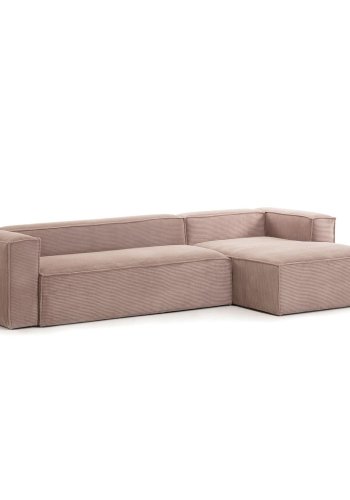 KAVE HOME Blok 3 pers. sofa m. hjre chaiselong - lyserd fljl