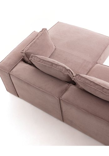 KAVE HOME Blok 3 pers. sofa m. hjre chaiselong - lyserd fljl