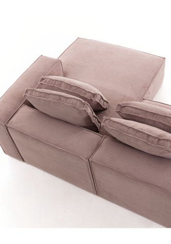 KAVE HOME Blok 3 pers. sofa m. hjre chaiselong - lyserd fljl