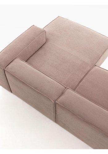 KAVE HOME Blok 3 pers. sofa m. hjre chaiselong - lyserd fljl