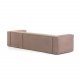 KAVE HOME Blok 3 pers. sofa m. hjre chaiselong - lyserd fljl
